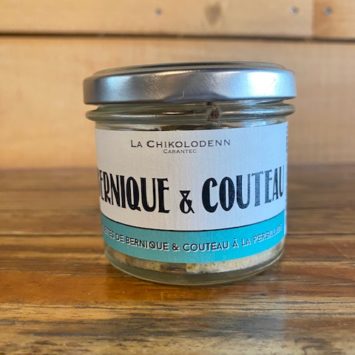 Rillette de bernique et couteau en persillade